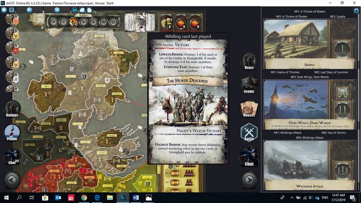 Board Game of Thrones Online